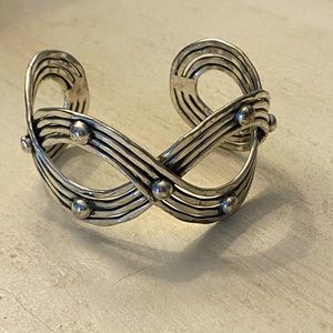 Cuff bracelet silver from a Beachside Boutique;handmade- local jewelry designer